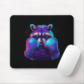 Boxender Waschbär mit Boxhandschuhen Kickboxen Lus Mousepad (Mit Mouse)