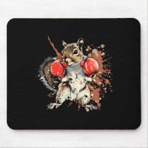 Boxendes Eichhörnchen mit Boxhandschuhen Kickboxen Mousepad
