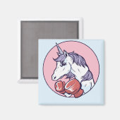 Boxendes Einhorn Magnet (Vorderseite/Rückseite)