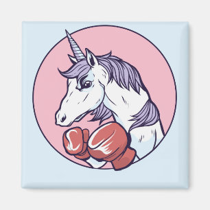 Boxendes Einhorn Magnet