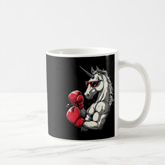 Boxendes Einhorn mit Boxhandschuhen Kickboxen Süß  Kaffeetasse (Rechts)
