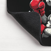 Boxendes Einhorn mit Boxhandschuhen Kickboxen Süß Mousepad (Ecke)