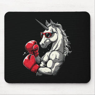 Boxendes Einhorn mit Boxhandschuhen Kickboxen Süß  Mousepad