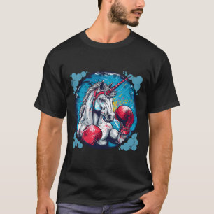 Boxendes Einhorn mit Boxhandschuhen Kickboxen Süß T-Shirt