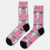 Boxendes Kätzchen mit Handschuhen Thunder_Cove Socken (Linkes Detail)