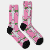 Boxendes Kätzchen mit Handschuhen Thunder_Cove Socken (Rechts)