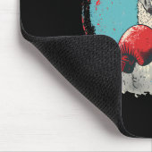 Boxendes Lama mit Boxhandschuhen Kickboxen Lustig Mousepad (Ecke)
