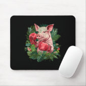 Boxendes Schwein mit Boxhandschuhen Kickboxen Lust Mousepad (Mit Mouse)