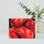 Boxengloves Boxer Grunge Style Postkarte (Stehend Vorderseite)