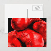 Boxengloves Boxer Grunge Style Postkarte (Vorne/Hinten)