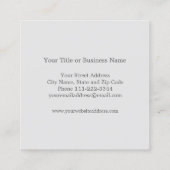 Boxengloves Club Business Card Quadratische Visitenkarte (Rückseite)