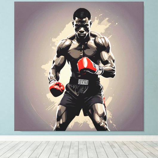 Boxer1 Leinwanddruck (Insitu (Holzboden))