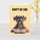 Boxer 40th Birthday Karte (Gelbe Blume)