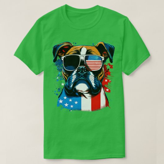 Boxer 4. Juli 3 T-Shirt (Design vorne)
