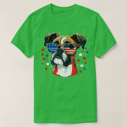 Boxer 4. Juli 5 T-Shirt (Design vorne)