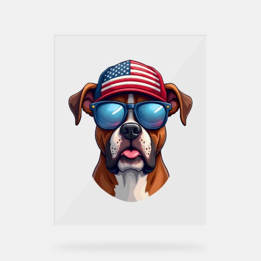 Boxer 4. Juli Acrylschild (Vorderseite)