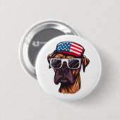 Boxer 4. Juli Party Button (Vorne & Hinten)