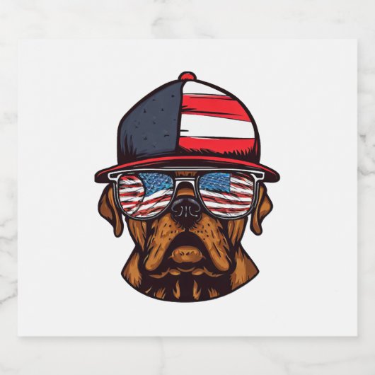 Boxer 4. Juli Schaumweinetikett (Einzelnes Label)