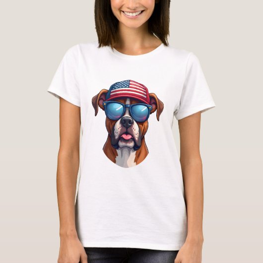Boxer 4th of July T-Shirt (Vorderseite)