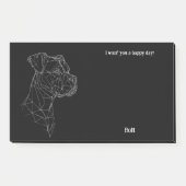 Boxer Abstrakt Art Dog Name Post-it Klebezettel (Vorderseite)