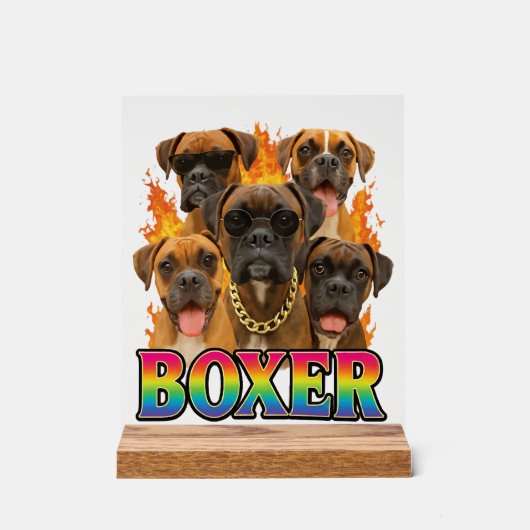 Boxer acrylschild (Vorderseite)