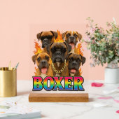 Boxer acrylschild (Hochzeit)
