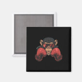 Boxer-Affe mit Boxhandschuhen Kickboxen Lustiges B Magnet (Vorderseite/Rückseite)