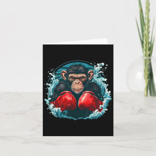 Boxer Affe mit Boxhandschuhen Kickboxing Funny B Karte