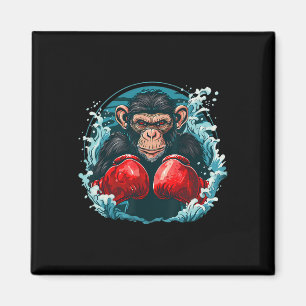 Boxer Affe mit Boxhandschuhen Kickboxing Funny B Magnet