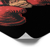 Boxer Affe mit Boxhandschuhen Kickboxing Funny B Poster (Ecke)