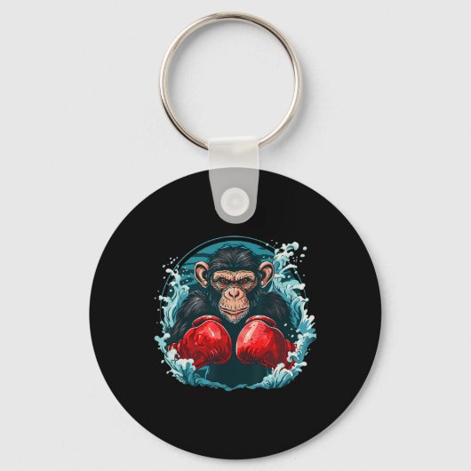 Boxer Affe mit Boxhandschuhen Kickboxing Funny B Schlüsselanhänger (Vorderseite)