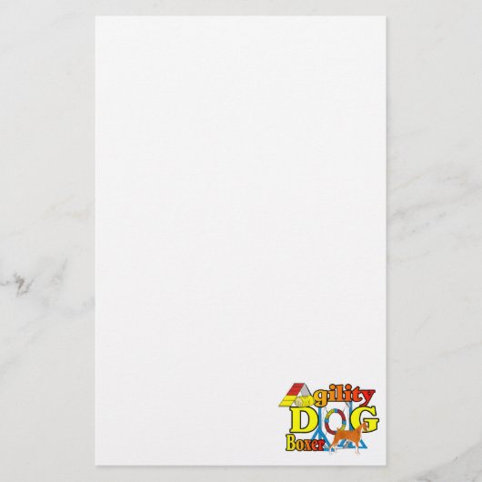 Boxer Agility Briefpapier (Vorderseite)