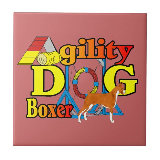 Boxer Agility Fliese (Vorderseite)