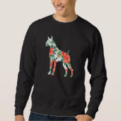 Boxer Aloha Hawaiian Dog Sweatshirt (Vorderseite)