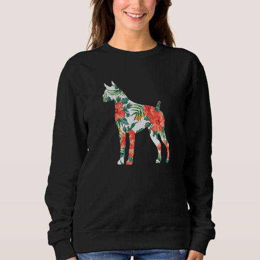 Boxer Aloha Hawaiian Dog Sweatshirt (Vorderseite)