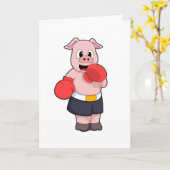 Boxer als Boxer beim Boxing Karte (Gelbe Blume)