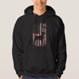 Boxer American Flag 4. Juli USA Patriotischer Hund Hoodie