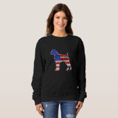 Boxer American Flag Patriotic Boxer Dog 4. Juli Sweatshirt (Vorne ganz)
