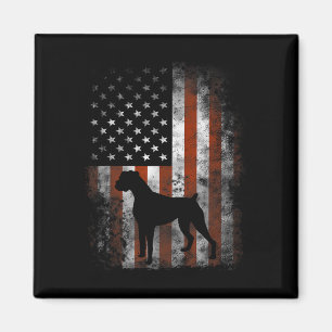 Boxer American Flag Shirt USA 4. Juli Dog Geschenk Magnet