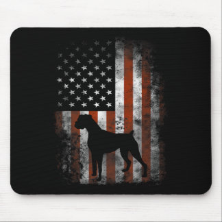 Boxer American Flag Shirt USA 4. Juli Dog Geschenk Mousepad