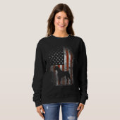 Boxer American Flag USA 4th Of July Dog Sweatshirt (Vorne ganz)