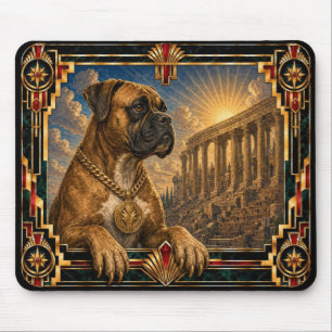 Boxer, Art Deco Hund Mousepad