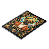 Boxer, Art Deco Hund Notizblock (Linke Seite)