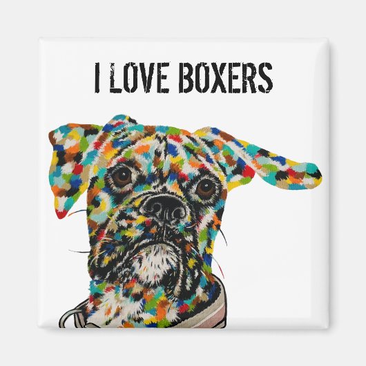 Boxer Art Magnet (Vorne)
