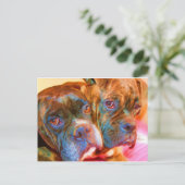 Boxer Art Postkarte (Stehend Vorderseite)