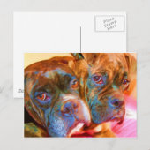 Boxer Art Postkarte (Vorne/Hinten)