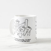 Boxer auf dem Ropes-Cartoon Kaffeetasse (Vorderseite Links)