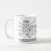 Boxer auf dem Ropes-Cartoon Kaffeetasse (Links)