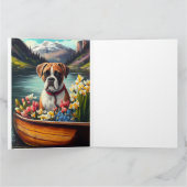 Boxer auf einem Paddle: Ein Landschaftliches Abent Karte (Innenseite)