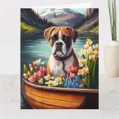 Boxer auf einem Paddle: Ein Landschaftliches Abent Karte (Vorderseite)